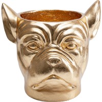 Cachepot décoratif Bulldog doré