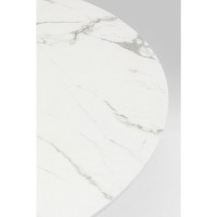 Table Schickeria marbre blanc Ø110cm