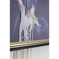 Pittura ad olio Cornice Lady Pearls 80x100cm