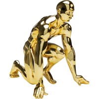 Figurine décorative Runner doré 25cm