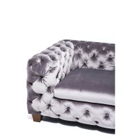 Divano Desire 3-Seater velluto grigio argento