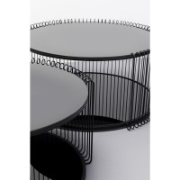 Tavolino Wire Double nero (2/Set)