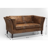 Sofa Canapee 2-Seater Vintage Smart