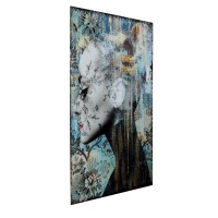 Tableau en verre Lady Flower 100x150cm
