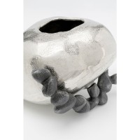 Vase Art Stones argenté 21cm