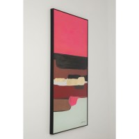 Quadro incorniciato Abstract Shapes rosa 73x143cm