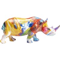 Deco Figurine Colored Rhino 17cm