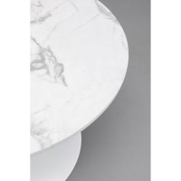 Table basse Schickeria Marbre blanc Ø80cm
