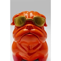 Deko Figur Fashion Dog Orange 17cm