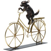 Deco Object Dog With Bicycle 44cm