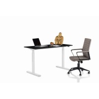 Schreibtisch Office Smart Weiß Schwarz 140x60
