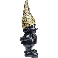Figura decorativa Gnome Standing nero-oro 61cm