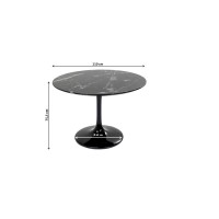 Table Solo Marble noir Ø110