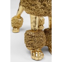 Deco Figurine Mrs Poodle Gold 34cm