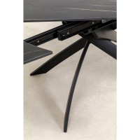 Table à rallonges Twist noir 120(30+30)x90cm