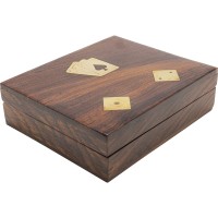 Deco Card Box Gamble Wood (7/part)