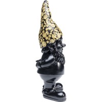 Figura decorativa Gnome Standing nero-oro 30cm