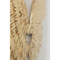 Wall Decoration Wings Gold White 120x120cm