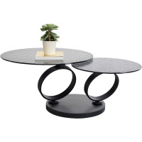 Coffee Table Beverly Bubble Black 133x80cm