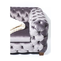 Sofa Desire 3-places velours gris