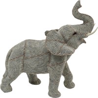Decoration Object Walking Elephant Pearls