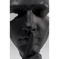 Objet décoratif Quiet Face noir 31cm