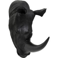Wall Object Rhino Head Antique Black 22x43cm