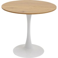 Tisch Schickeria Eichenoptik Weiß Ø80cm