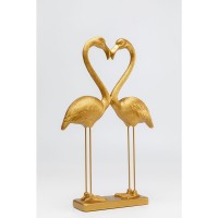 Deco Figurine Flamingo Love Gold 63cm