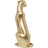 Deco Figurine Sitting Leopard Gold 150cm