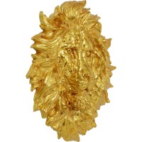 Wall Object Lion Head Gold 90x100cm