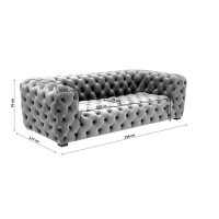 Sofa Metropol 3-Seater Grey 238cm