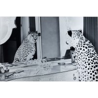 Bild Glas Metallic Gepard 100x150