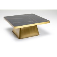 Coffee Table Miler Gold 80x80cm