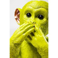 Tirelire Monkey Iwazaru citron vert
