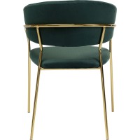 Chair with Armrest Belle Velvet Green (2/Set)