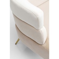 Sofa Sandwich 2-Sitzer Creme 125cm
