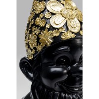 Figura decorativa Gnome Standing nero-oro 30cm