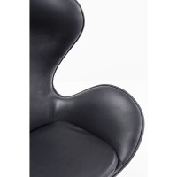Swivel Armchair Lounge Black Walnut