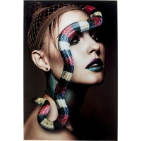 Glasbild Snake Girl 80x120cm